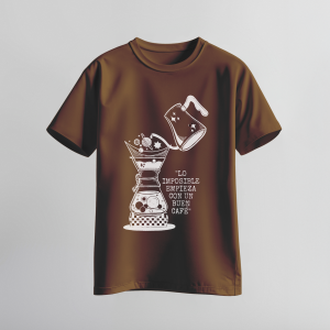 Polo - "Lo imposible empieza con un buen café" - Marrón