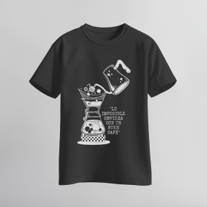 Polo - "Lo imposible empieza con un buen café" - Negro